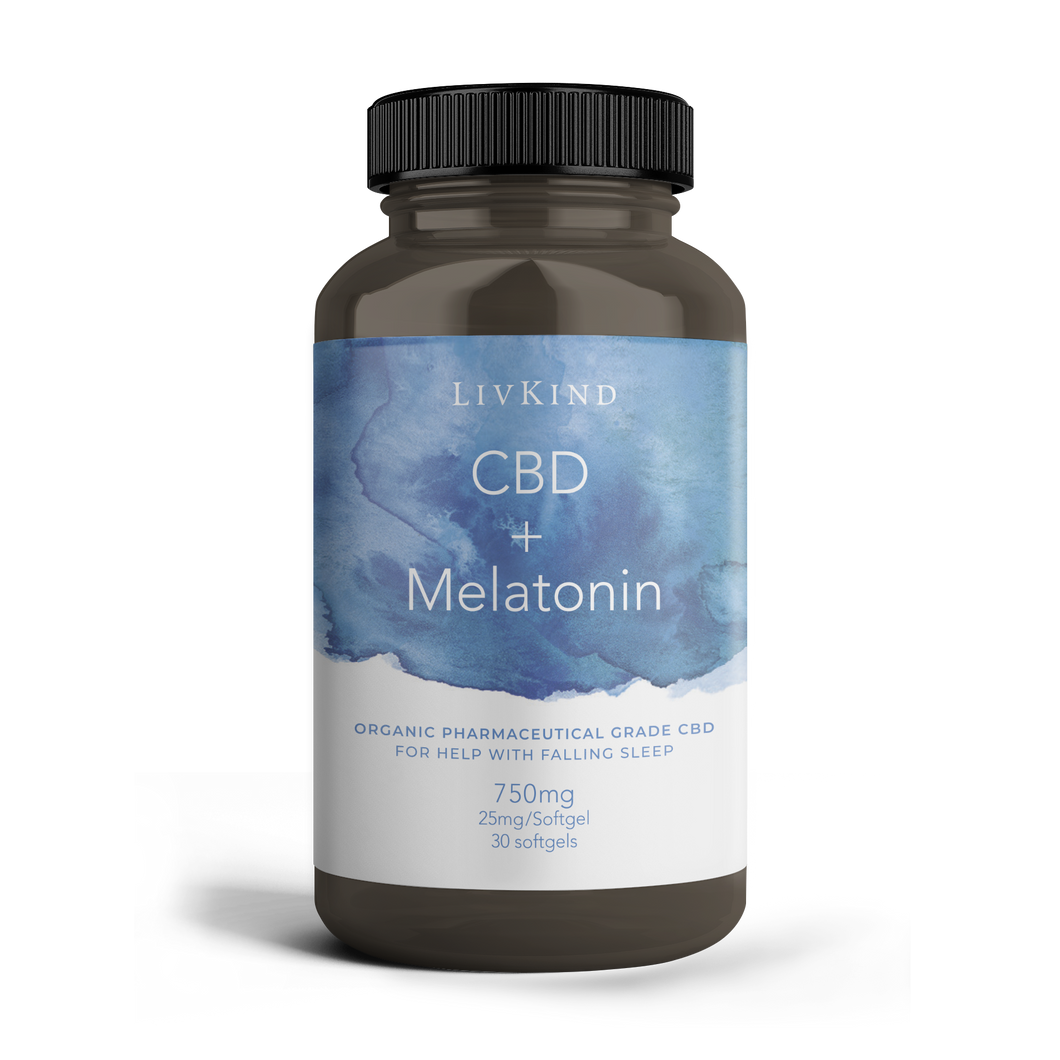 25 mg CBD Softgels with Melatonin - LivKind CBD Wellness Gifts